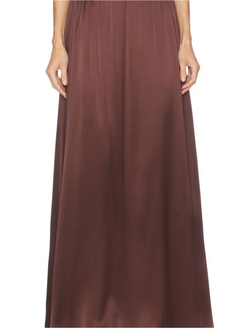 HELSA The Silk Charmeuse Maxi Skirt