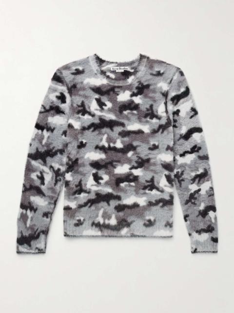 Kairossa Slim-Fit Camouflage Jacquard-Knit Sweater