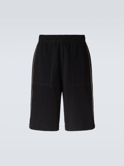 WALES BONNER Prince cotton-blend terry shorts