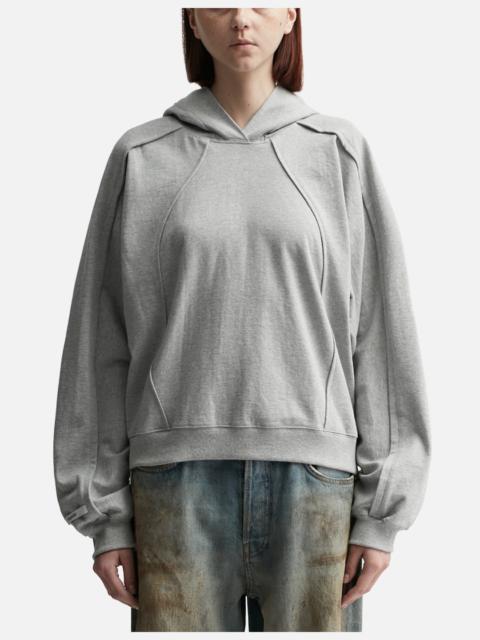 lesugiatelier PIN-TUCK PANELED HOODIE