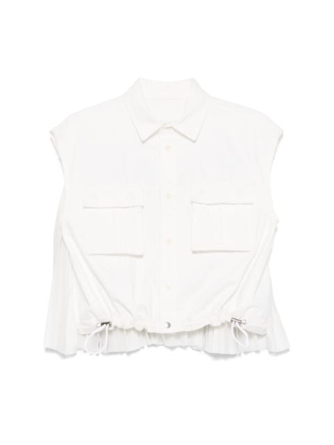 pleat-detailing vest