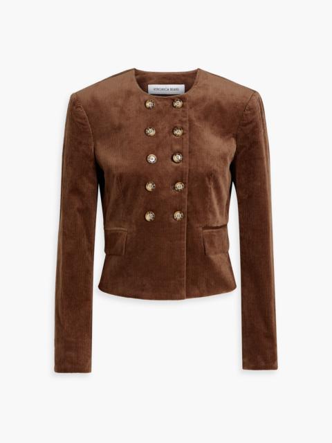 VERONICA BEARD Bentley double-breasted cotton-blend corduroy jacket