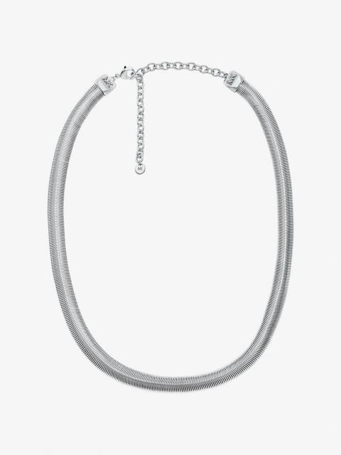 MICHAEL KORS Precious Metal-Plated Brass Snake Chain Necklace
