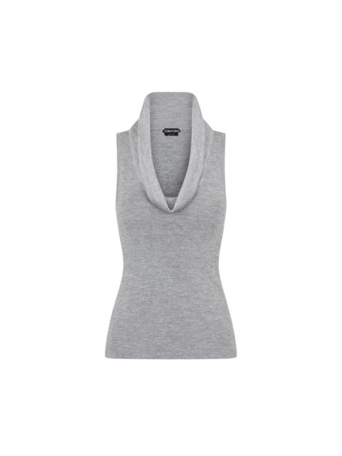 TOM FORD SLEEVELESS COWL COLLAR TOP
