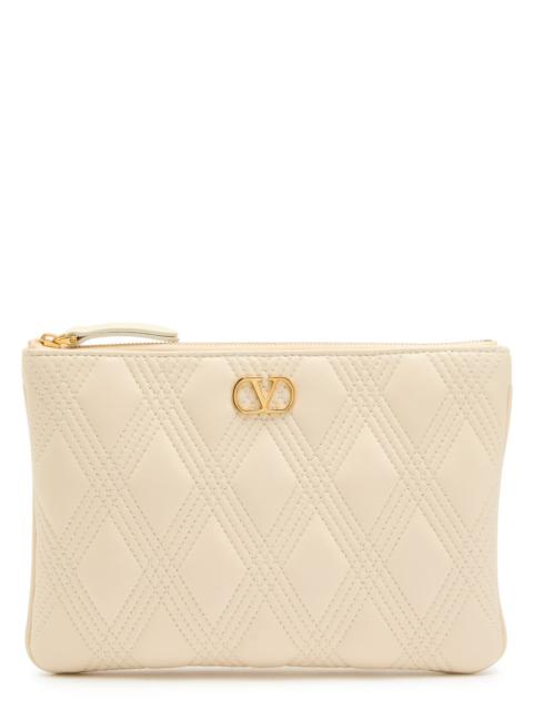 Valentino Valentino Garavani Quiltie 67 Medium Leather Pouch