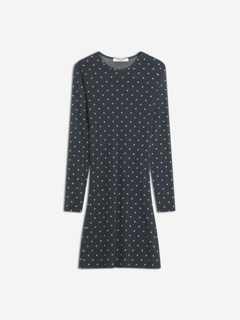 Maison Kitsuné POLKA DOT MESH MINI DRESS
