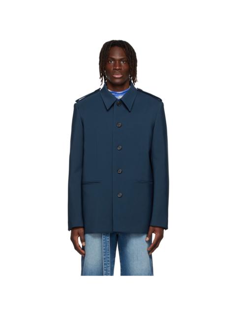 We11done Navy Regular Collar Jacket