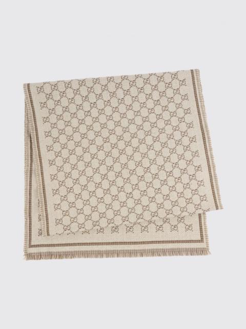 GUCCI Gucci Women Reversible Gg Jacquard Wool Fringed Scarf Gucci