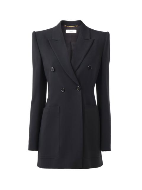Chloé DOUBLE-BREASTED TAILORED JACKET IN A CRÊPE MIX