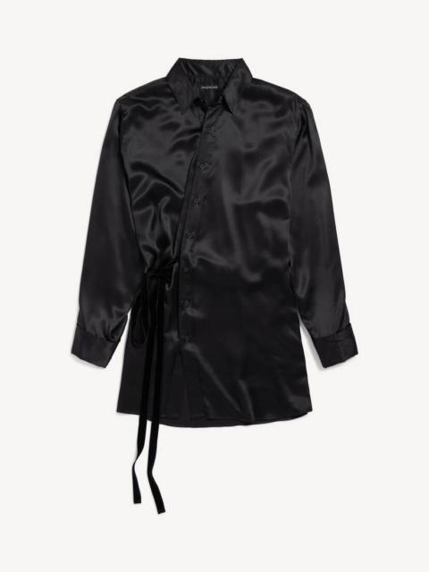 BALENCIAGA Women's Wrap Dress in Black