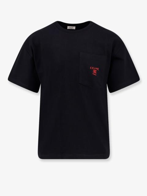 CELINE Celine Cotton T-Shirt With Contrasting Logo On The Front