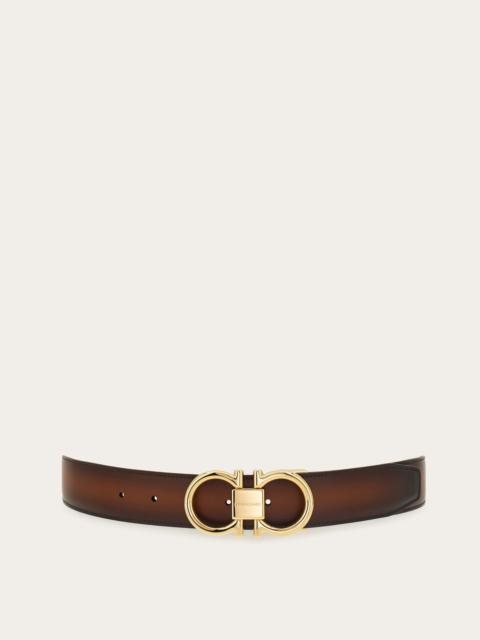 FERRAGAMO Reversible and adjustable Gancini belt