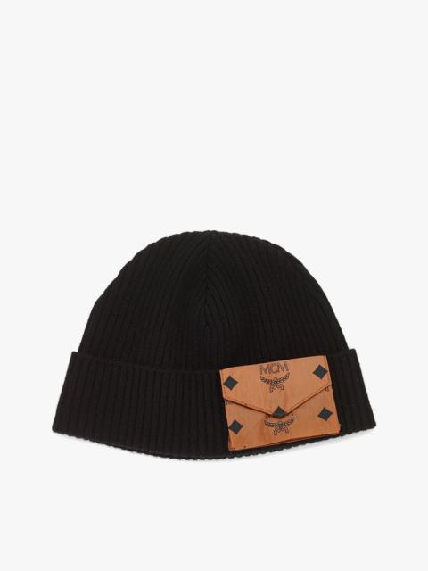 MCM Wool Beanie w/ Monogram Print ECONYL® Pocket