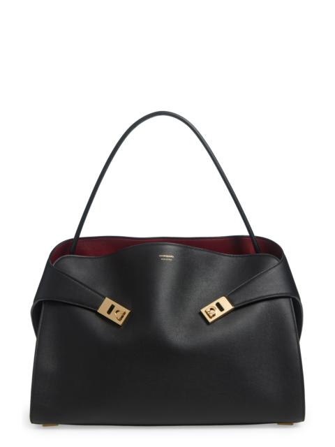 FERRAGAMO FERRAGAMO Large Hug Bicolor Tote in Nero/Borgogna at Nordstrom