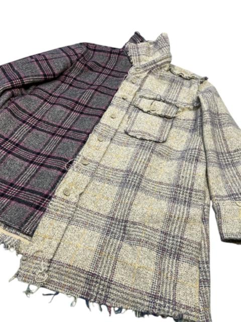 Other Designers Japanese Brand JNBY Oversized Spliced ​​Plaid Wool Jacket