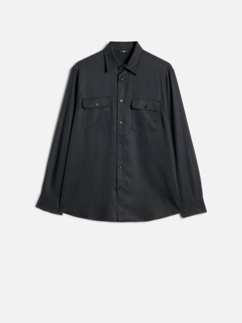 7 For All Mankind MILITARY SHIRT in Fluid Black