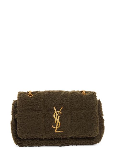 SAINT LAURENT Saint Laurent Small Jamie Genuine Shearling Shoulder Bag in Lichen at Nordstrom