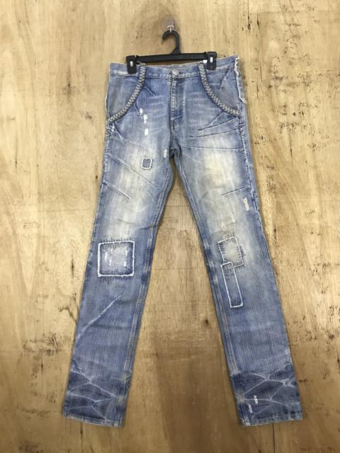 Other Designers Heritage - Heritage Stone Patched Distreessed Denim Jean