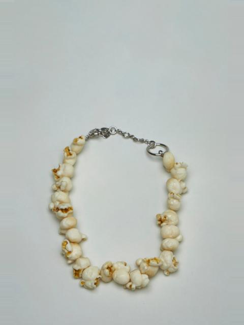 Popcorn Silver-tone Resin Necklace