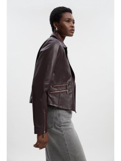 KAREN MILLEN Leather Signature Biker Jacket