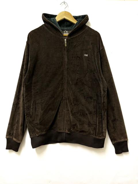 Vintage Vans Full Zipper Hoodie Corduroy Brown