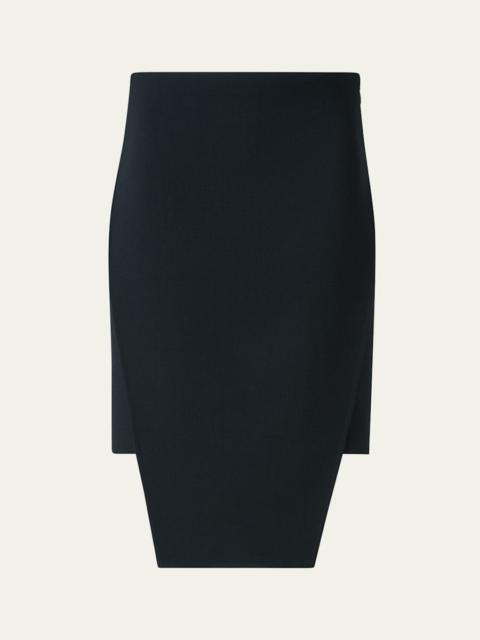 AKRIS Trapezoid Apron Mini Skirt