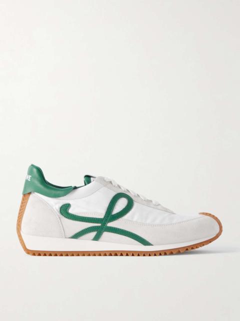 Loewe Flow Runner 2.0 Leather-Trimmed Suede and Nylon Sneakers