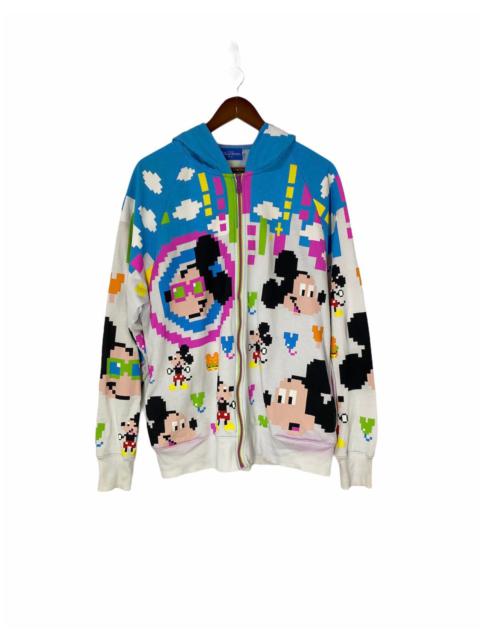 Other Designers Disney - VTG Mickey Mouse Fullprint Sweater Hoodies Multicolor Design