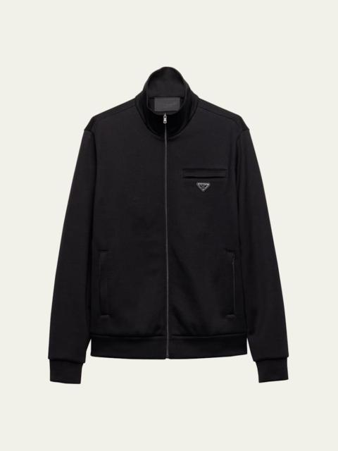 Prada Men's Technical Cotton Full-Zip Jacket