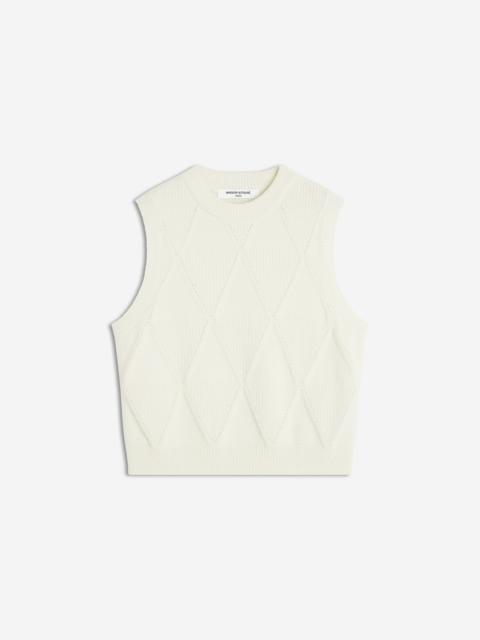 Maison Kitsuné TEXTURED WOOL ARGYLE VEST