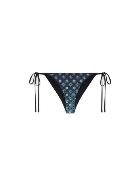 CASABLANCA Degrade Black Monogram Bikini Bottom