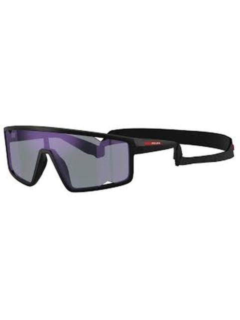 Prada Prada Linea Rossa Dark Blue Mirror Violet Shield Men's Sunglasses PS A03S 1BO10J 41