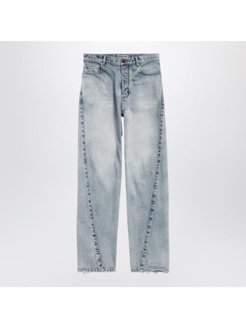 BALENCIAGA Balenciaga Twisted-Seam Jeans In Faded Light Blue Denim Women