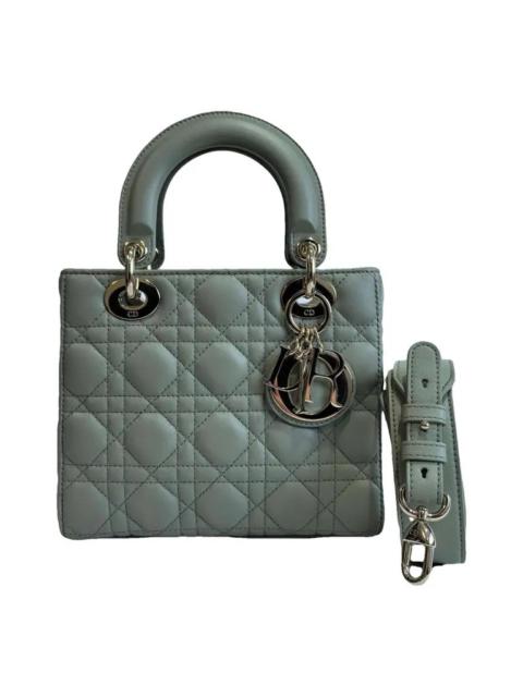 Lady Dior Green Leather Handbag