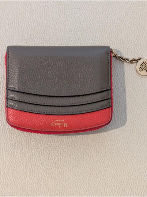 Mulberry multicolour pebbled Leather zipper in original box