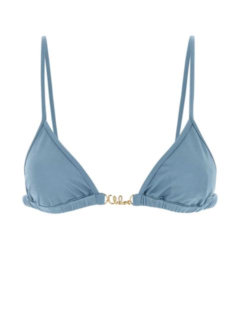 Chloé Chloe Women Cerulean Blue Stretch Nylon Bikini Top