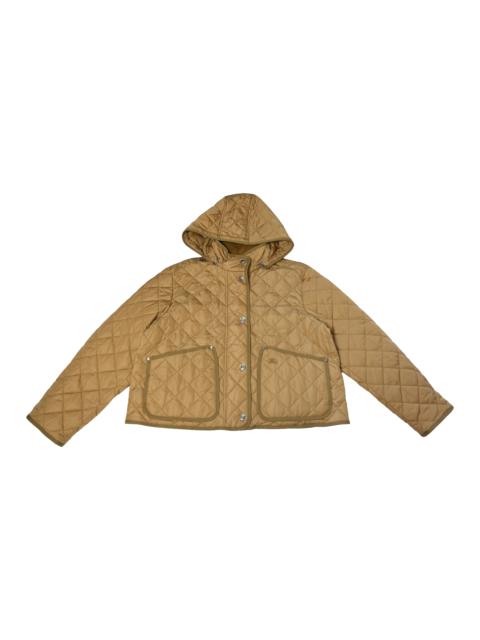 Burberry Burberry Humbie Diamond Quilted Nylon Hooded Jacket Brown