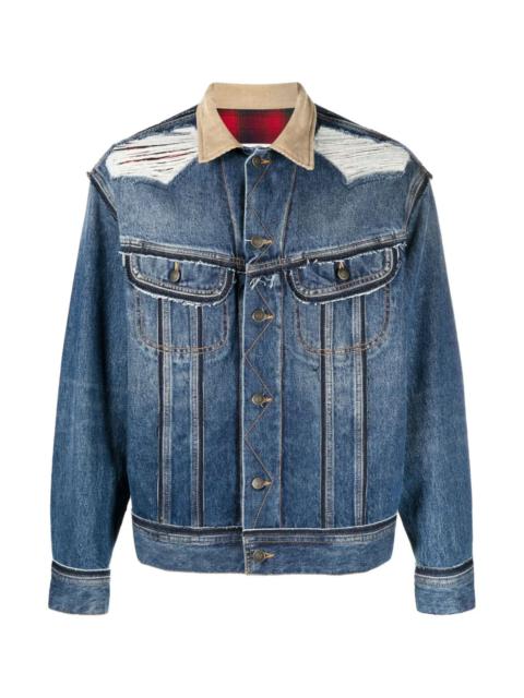 Maison Margiela RIPPED-DETAILING DENIM JACKET