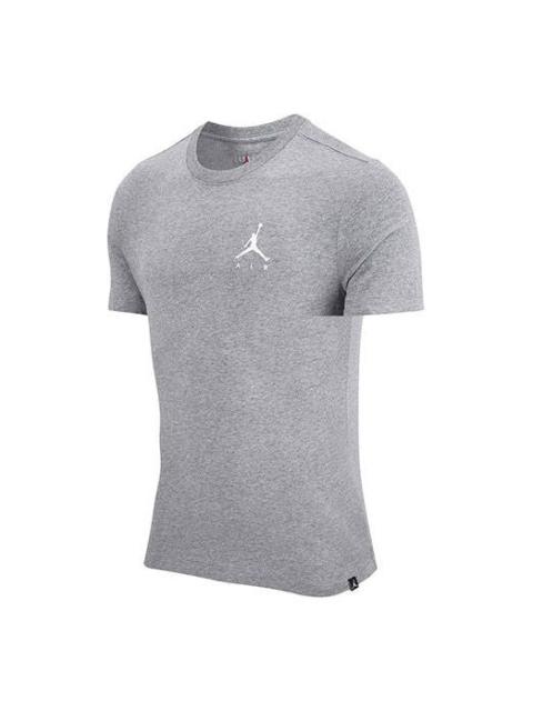 Jordan Air Jordan Jumpman Logo Embroidered Knit Sports Short Sleeve Gray DA6800-091
