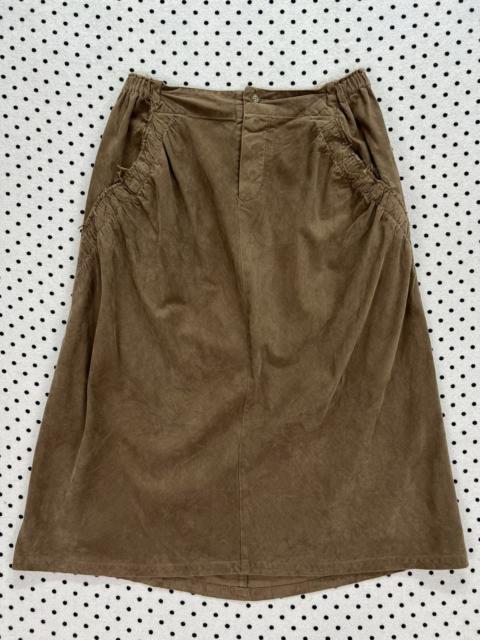 ISSEY MIYAKE Issey Miyake Plantation Raw Edge Corduroy Skirt