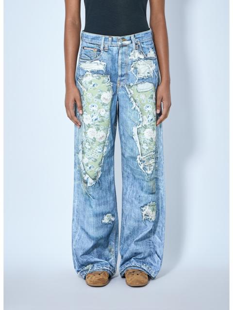 Acne Studios Acne Studios Women Distressed Floral Patchwork Jeans