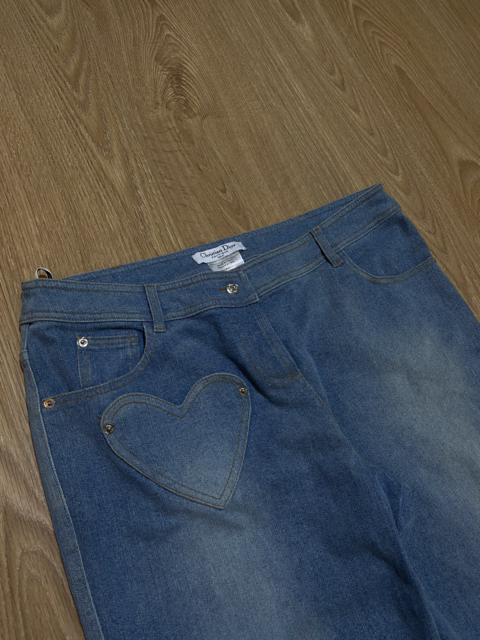 Dior jeans denim heart pockets vintage