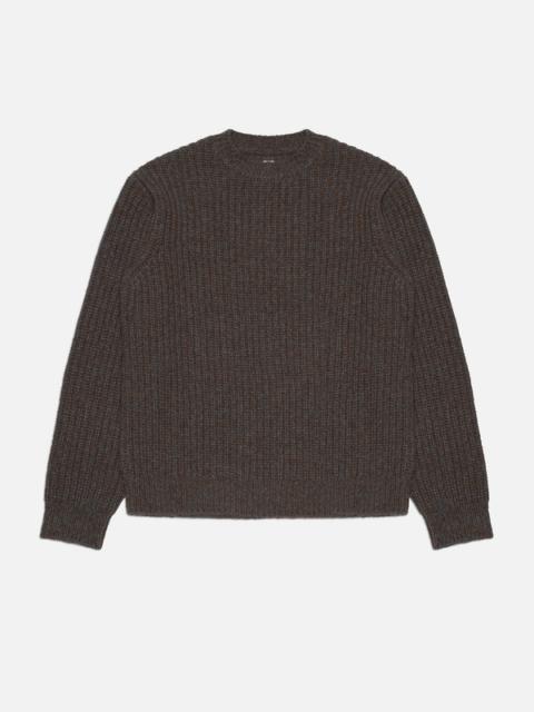 Nudie Jeans August Chunky Crew Neck Knit Brown