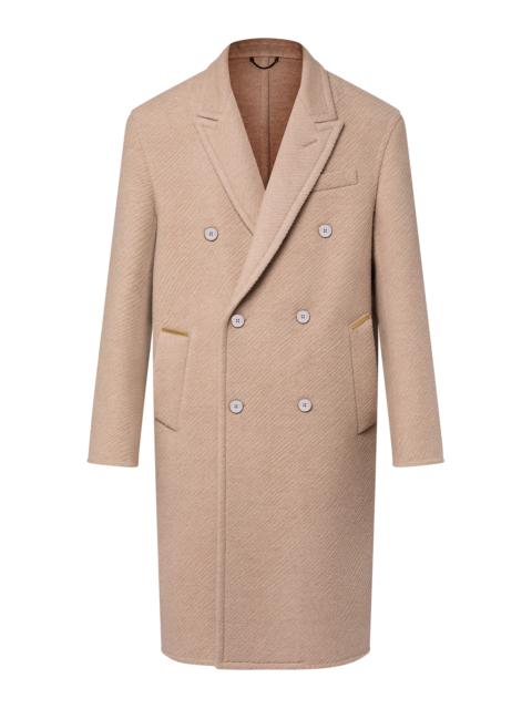 Doubleface Silk And Wool-Blend Double-Breasted Coat