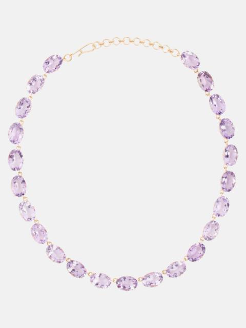 ILEANA MAKRI 18kt and 14kt gold necklace with amethysts