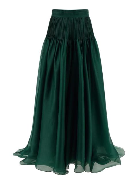 CAROLINA HERRERA 'Pintucked Organza' skirt
