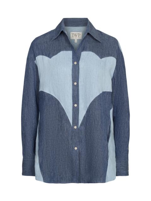 TWP Austin Shirt in Washed Hemp Denim