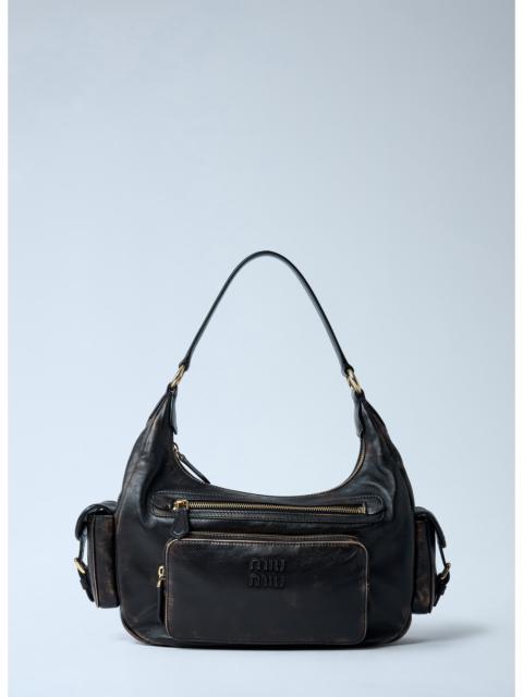 Miu Miu Miu Miu Women Pocket Leather Shoulder Bag