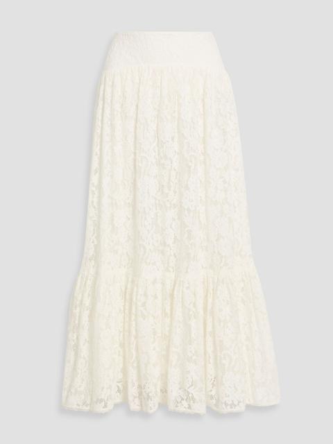 Zimmermann Cotton-blend corded lace maxi skirt