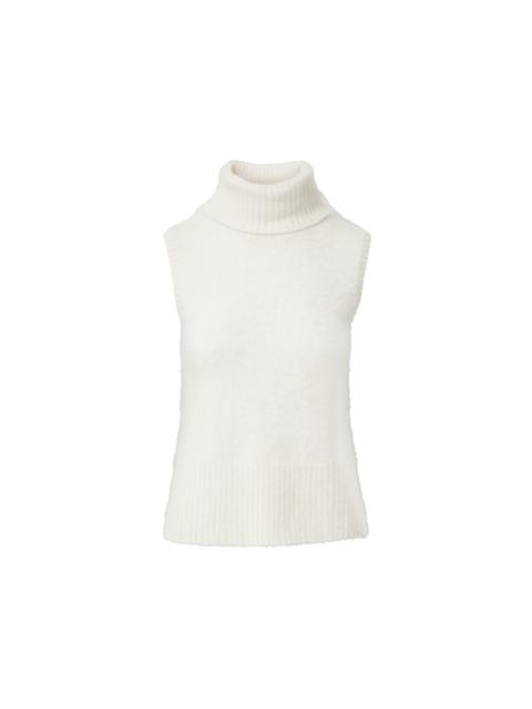VERONICA BEARD MAZZY BRUSHED CASHMERE SLEEVELESS SWEATER
